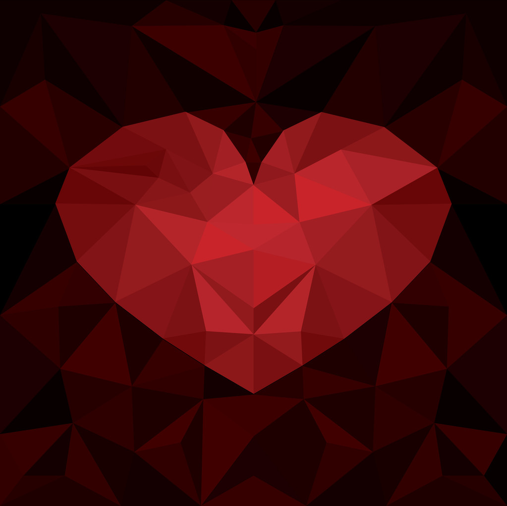 κόκκινη καρδιά - Διάνυσμα, εικόνα