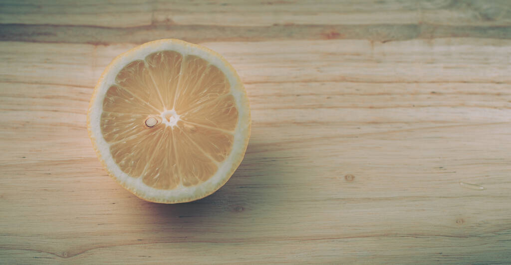 Close Up Of Fresh Lemon; vintage styl - Photo, Image