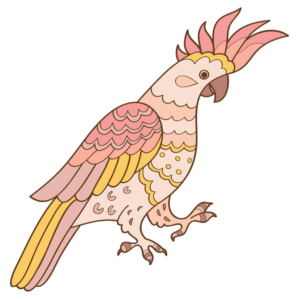 Cockatoo di pappagallo - Vettoriali, immagini