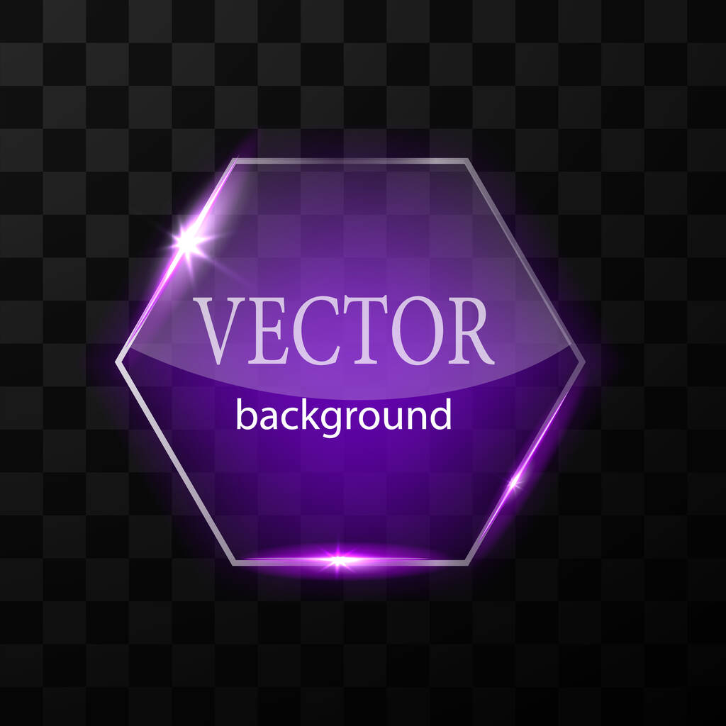 Vidrio vector botón plano. Fondo editable fácil - Vector, Imagen