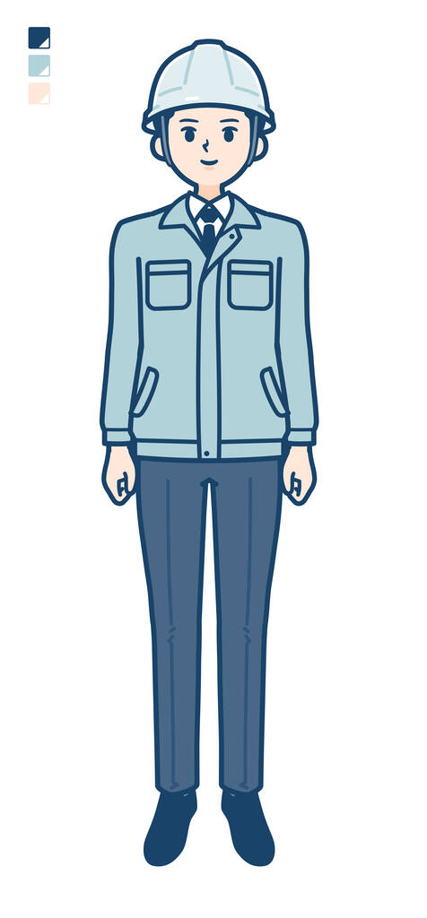 A Men wearing workwear with full length image - Vector, Image