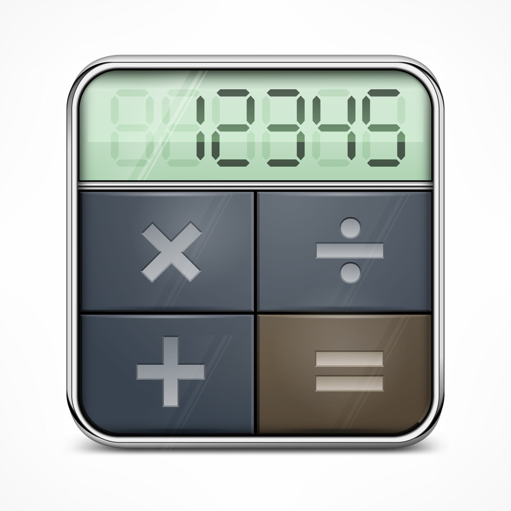 Карманный калькулятор на белом
 - Вектор,изображение