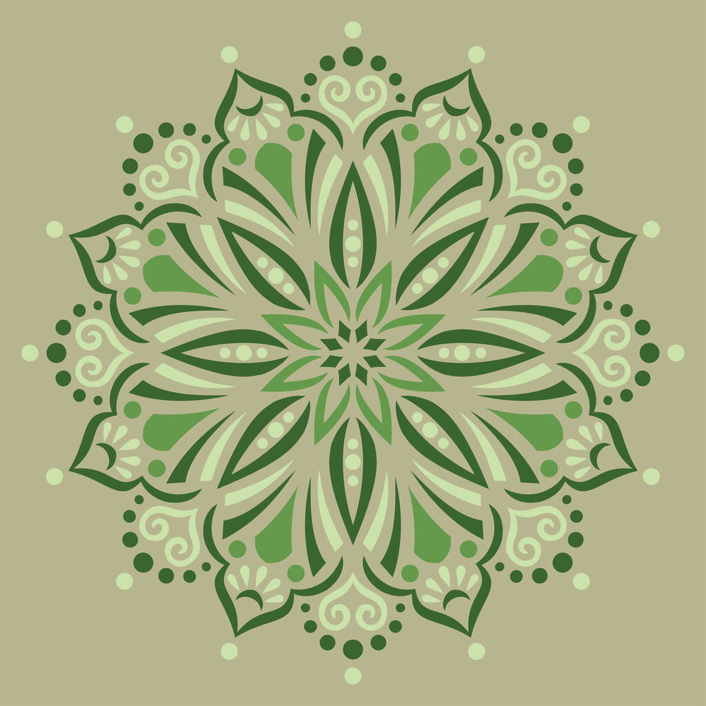 Mandala motif couleur Stencil gribouillis croquis de bonne humeur. Idéal pour les cartes de vœux, affiches, dépliants, bannières et couvertures créatives
 - Vecteur, image