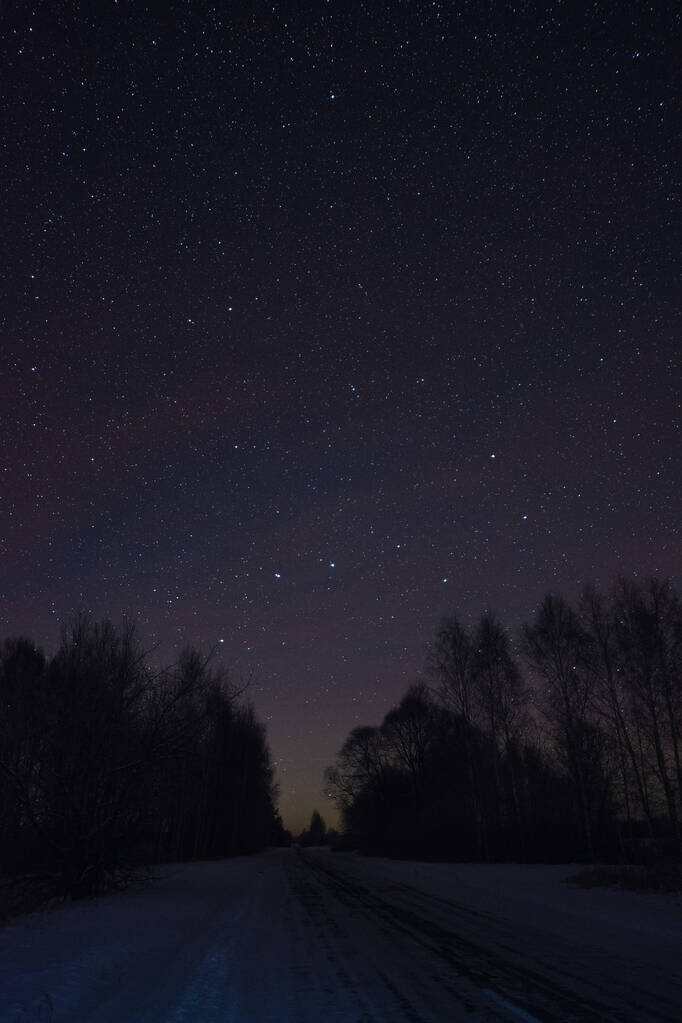 Зимова дорога зоряна ніч
 - Фото, зображення