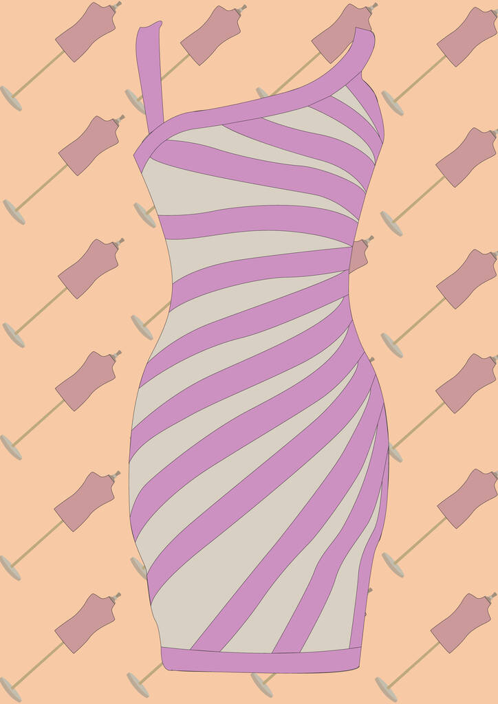 robe, illustration vectorielle stylisée - Vecteur, image