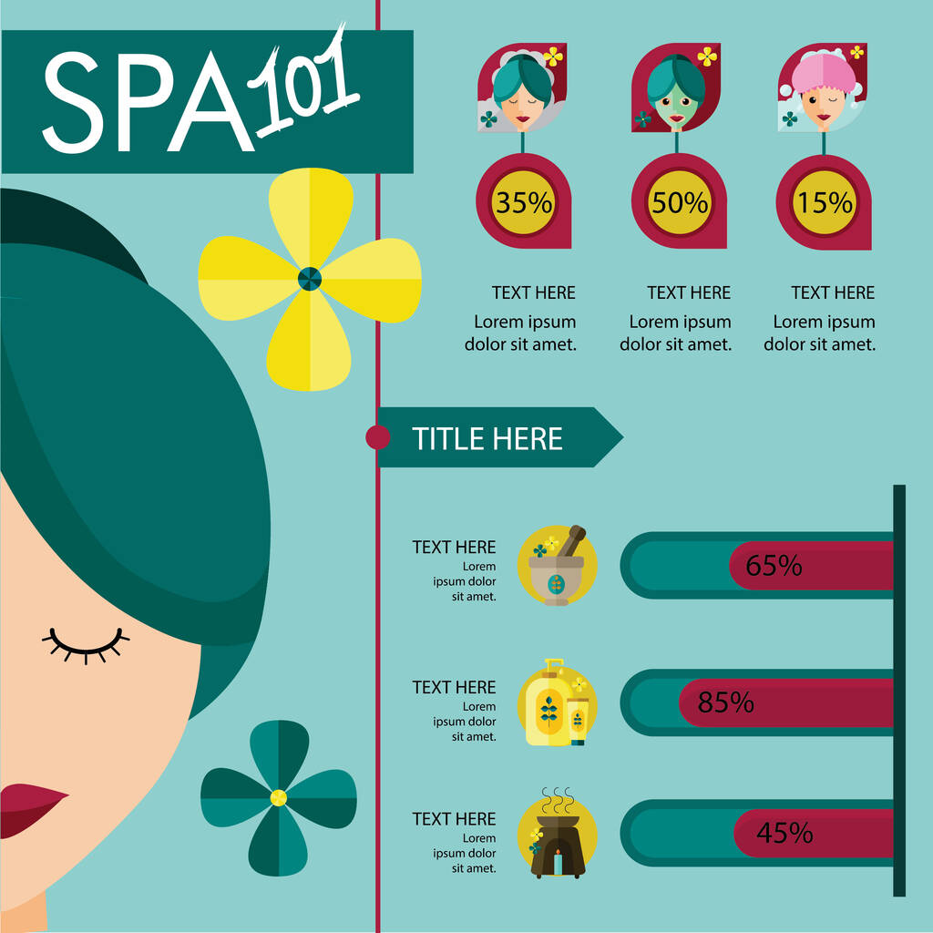 spa center concept met icoon design, vector illustratie 10 eps grafisch. - Vector, afbeelding