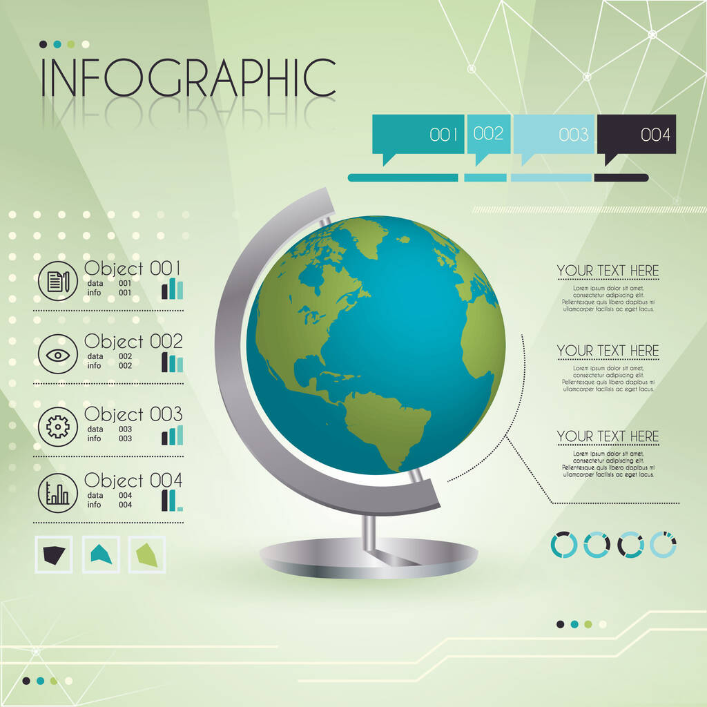 Istruzione infografica stilizzata illustrazione vettoriale - Vettoriali, immagini