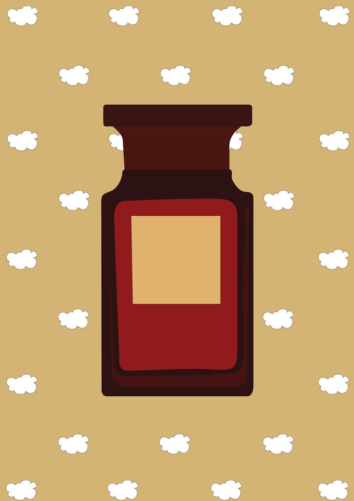parfum fles, gestileerde vector illustratie - Vector, afbeelding