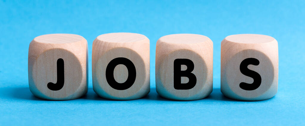 Jobs wooden blocks of business concept isolated on color background. - Photo, Image