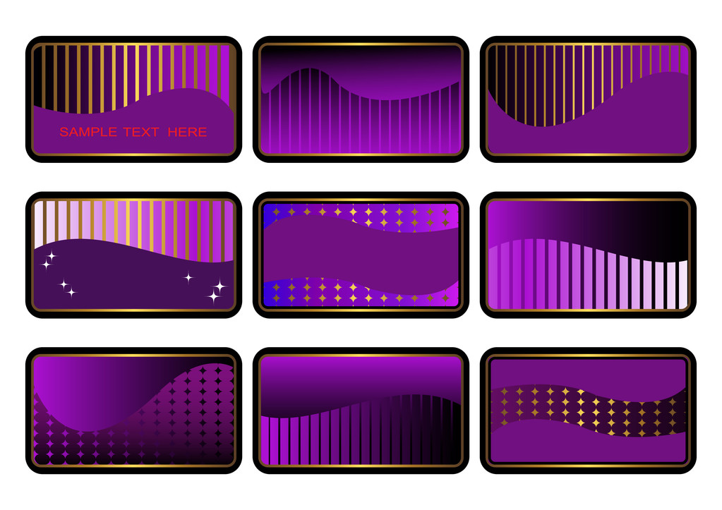 Set of cards. vector. - Vector, Image