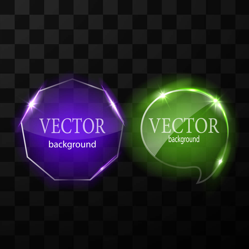 Vidrio vector botón plano. Fondo editable fácil - Vector, imagen