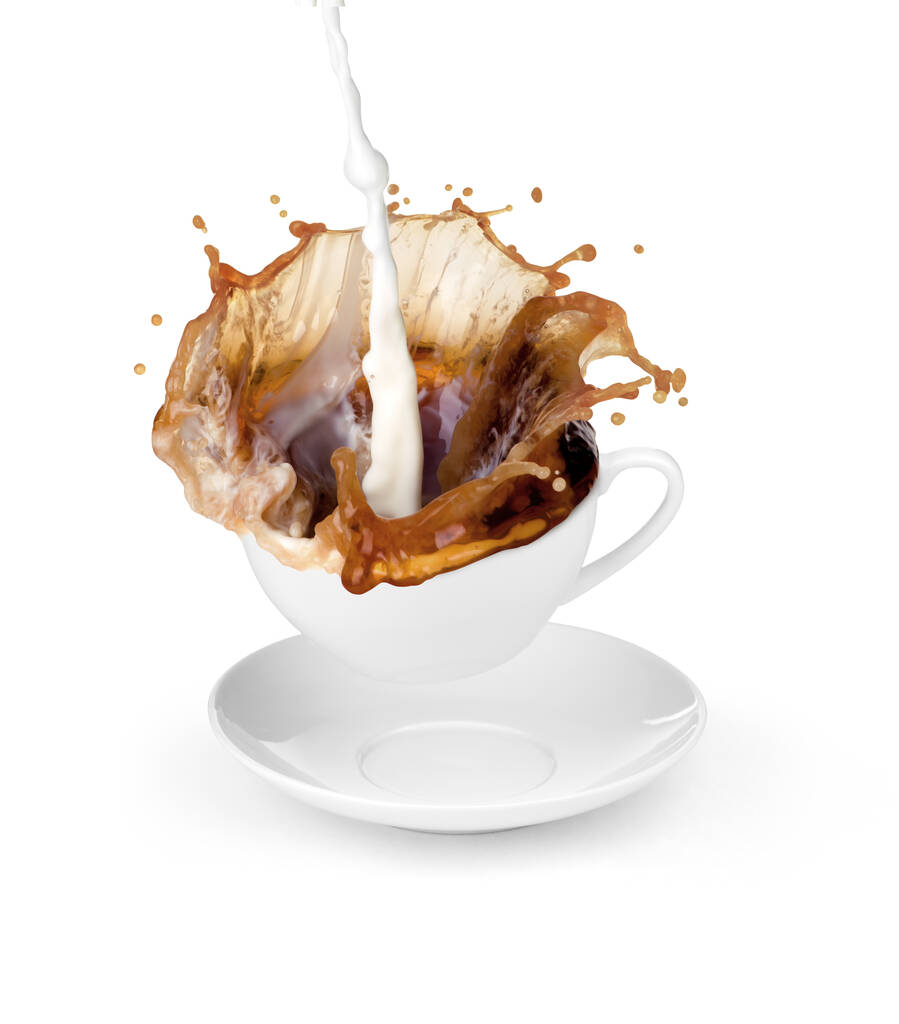 Розчавити каву з молоком в чашці
 - Фото, зображення