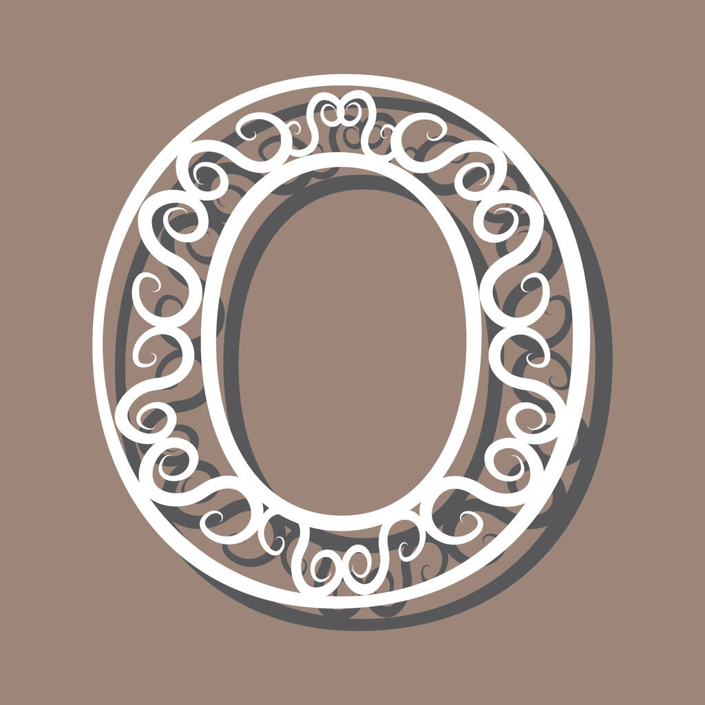 векторный круглый цветочный алфавит - Вектор,изображение