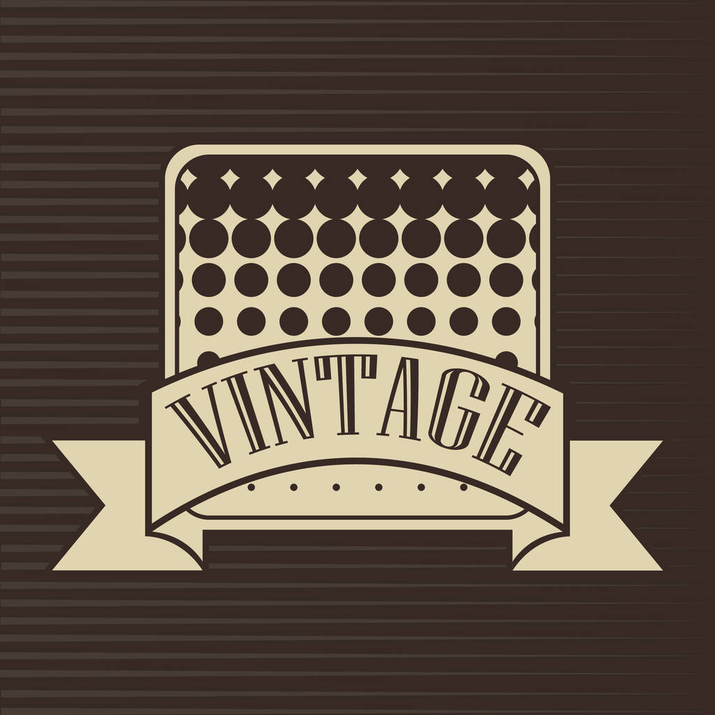 etichetta vintage con disegno retrò stile vettoriale illustrazione - Vettoriali, immagini