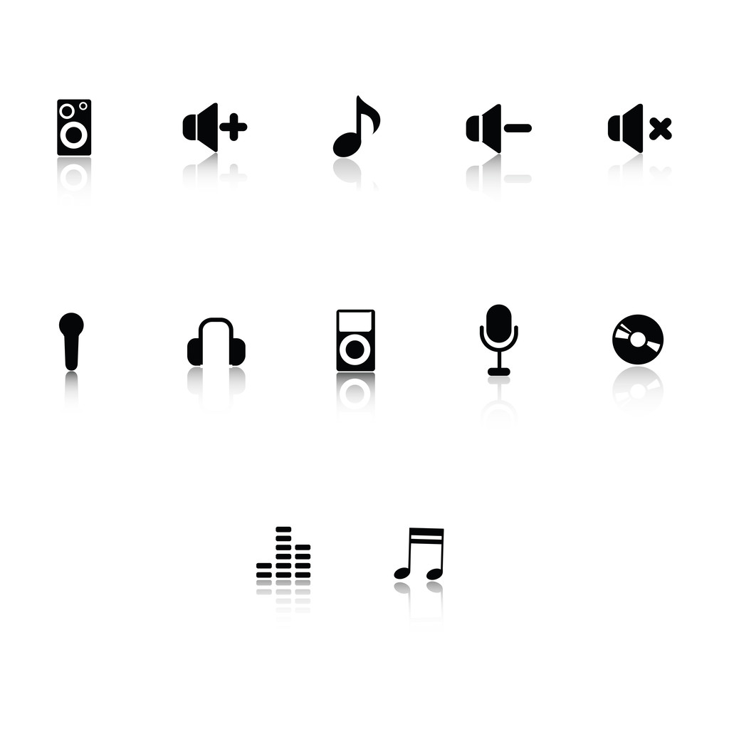Icônes de musique - Vecteur, image