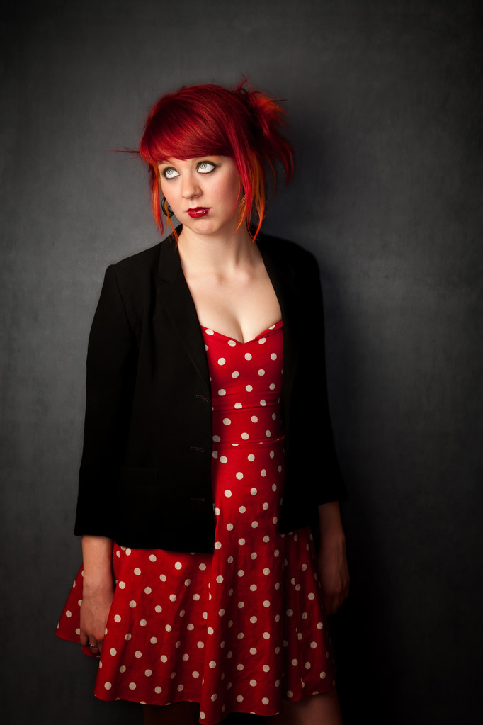 Kızıl saçlı kız Punky - Fotoğraf, Görsel