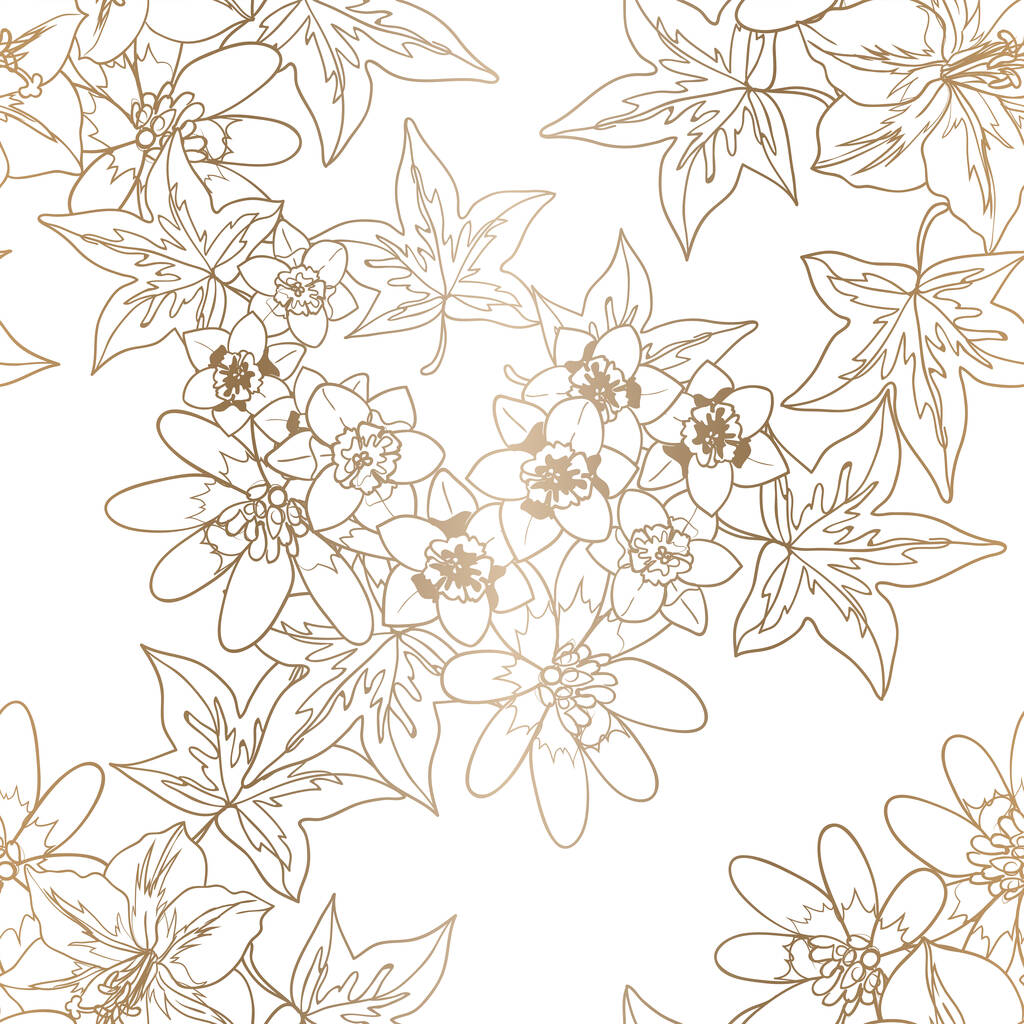 fondo de flores beige, banner de ilustración vectorial - Vector, Imagen