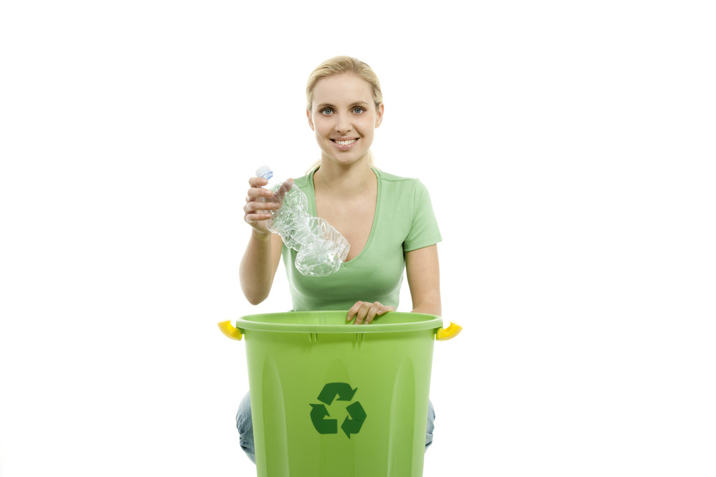 Nuori nainen kierrätys
 - Valokuva, kuva