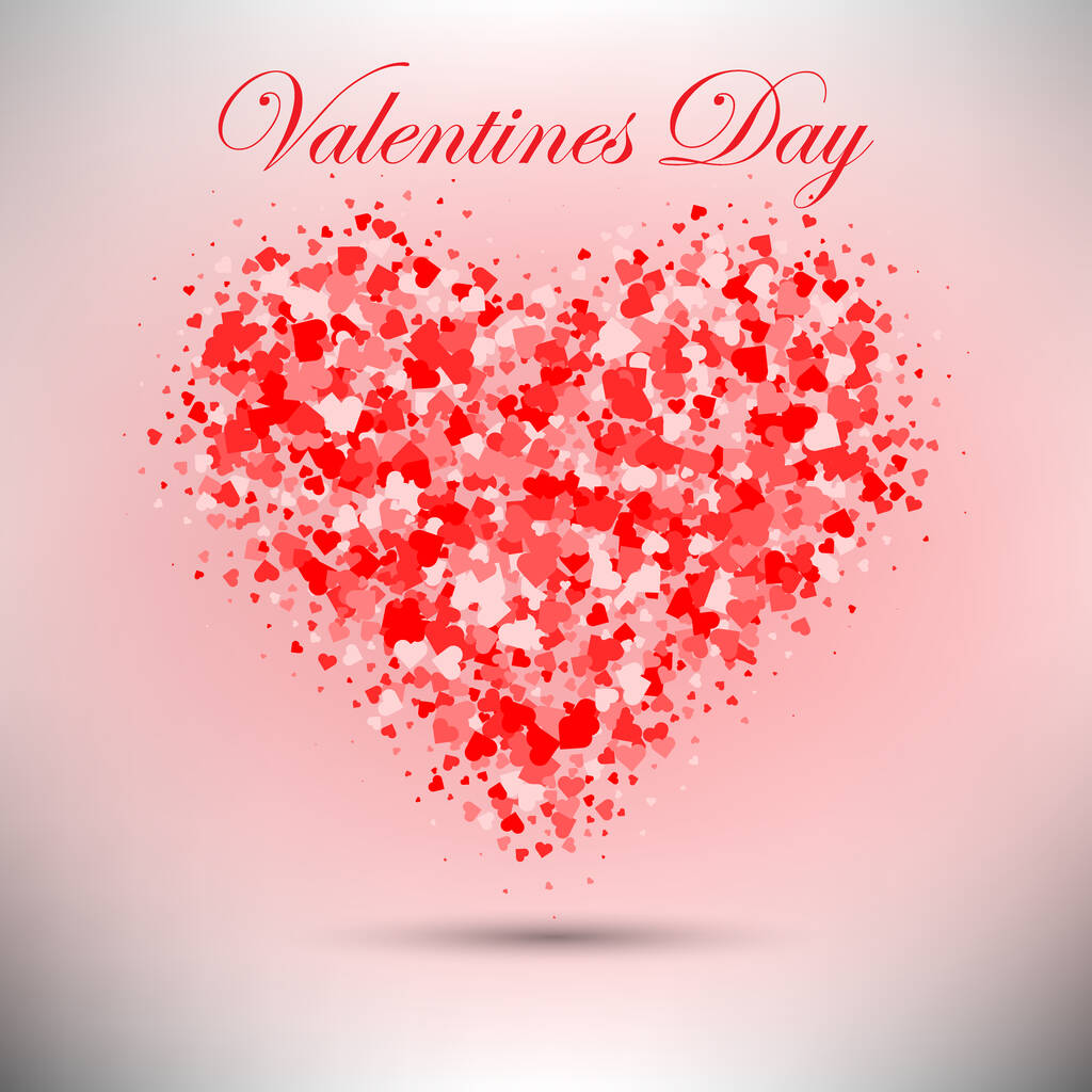 Vörös Valentin-napi háttér szívvel a piros. Vektor illusztráció. Aranyos szerelem transzparens vagy üdvözlő kártya. - Vektor, kép