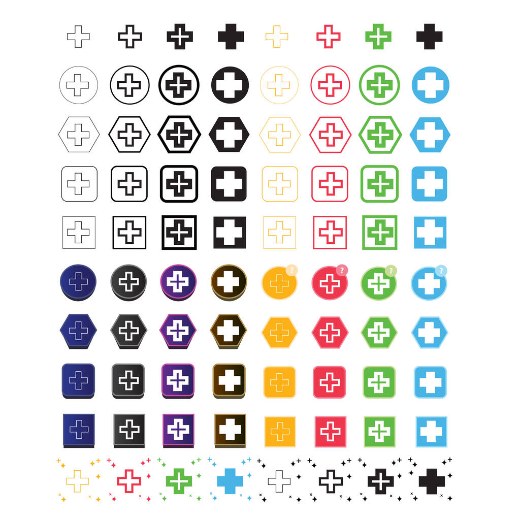 Illustration vectorielle d'icône de symbole Plus - Vecteur, image