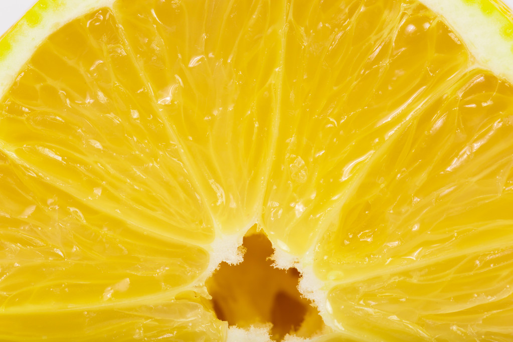 Fetta di limone isolato
 - Foto, immagini