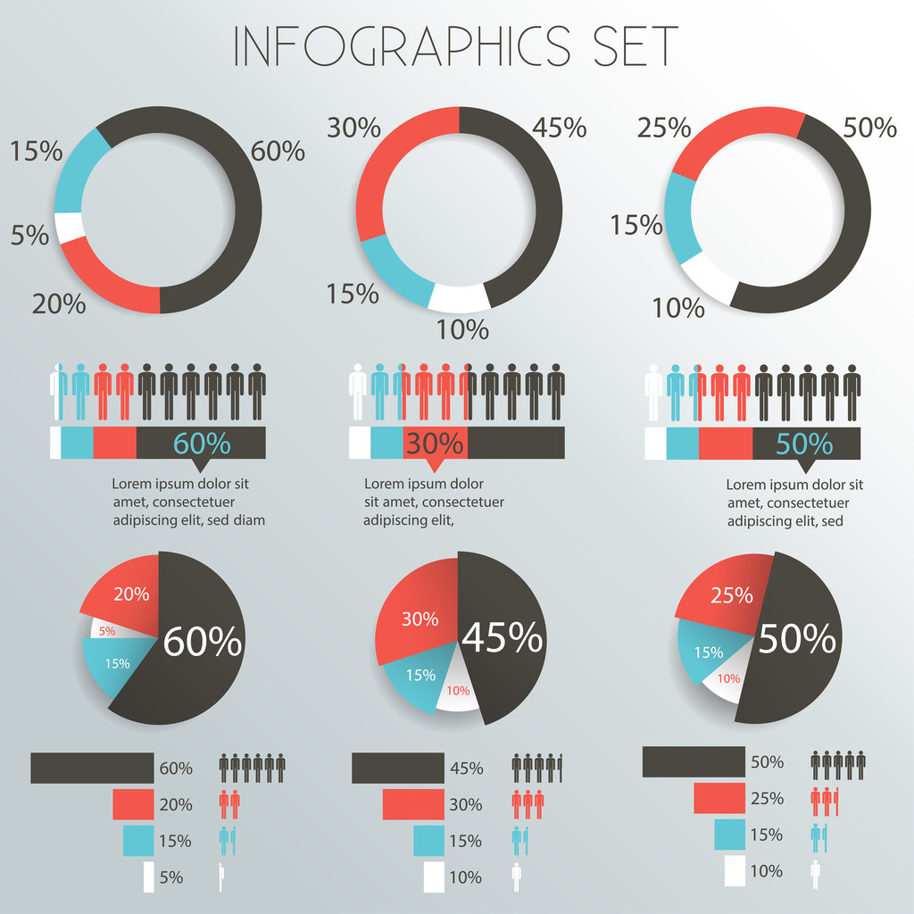 Set di elementi di progettazione infografica - vettore EPS10
 - Vettoriali, immagini
