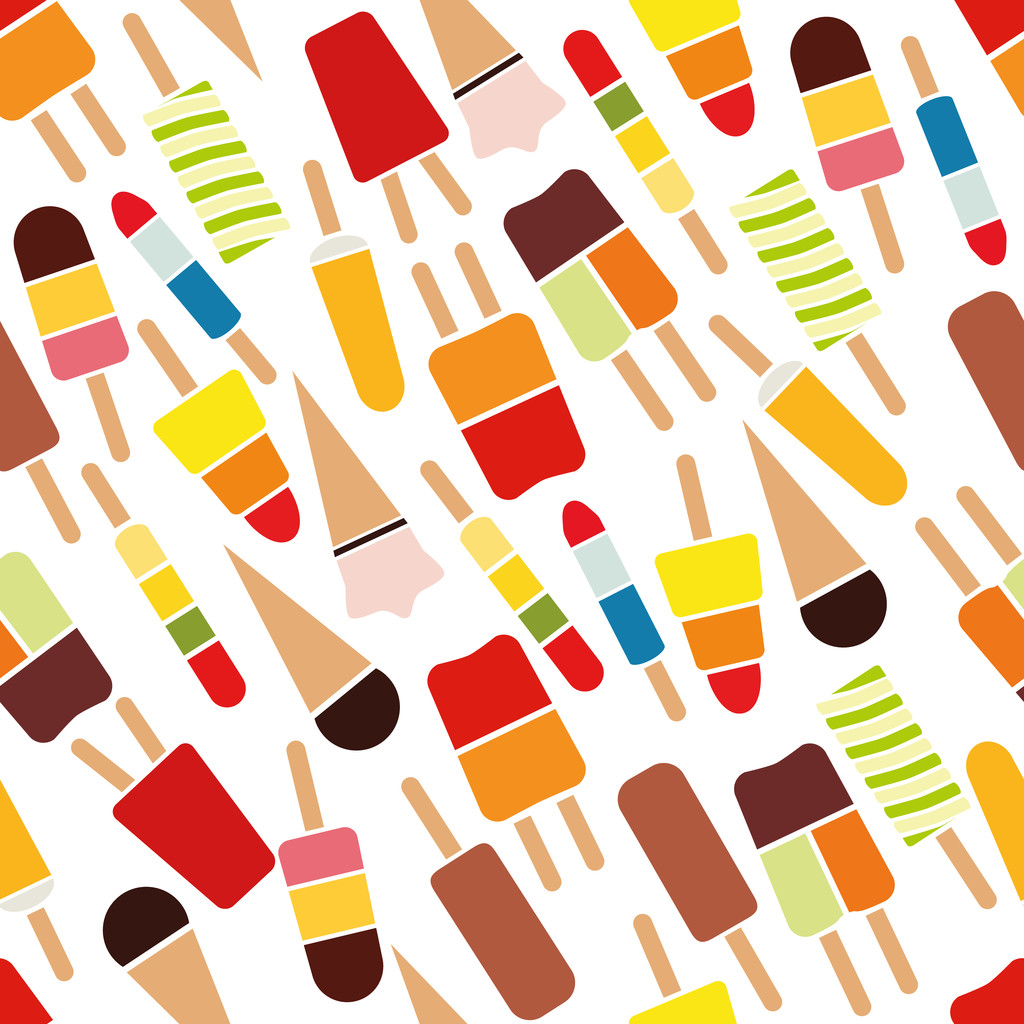 アイス キャンデーのシームレスなパターン - ベクター画像