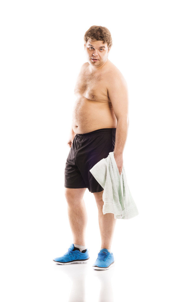człowiek tłuszczu fitness - Zdjęcie, obraz