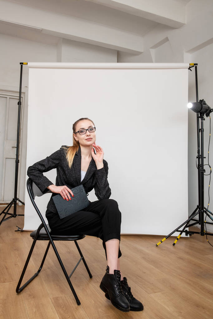 shooting backstage professional photography woman - Photo, Image