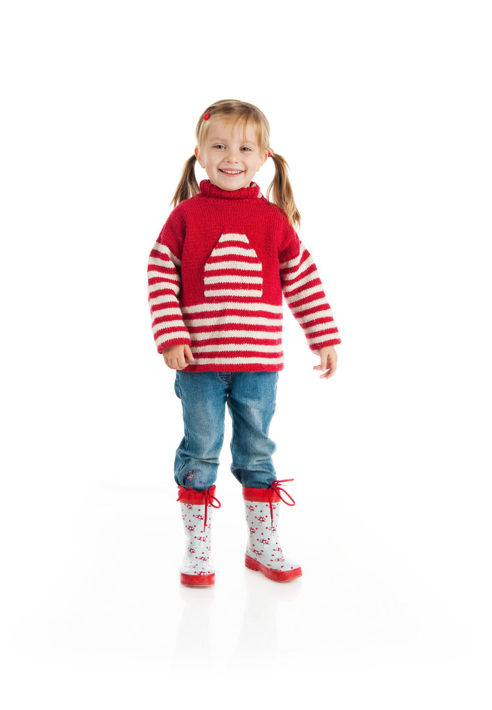 Bambina in autunno abbigliamento salto
 - Foto, immagini
