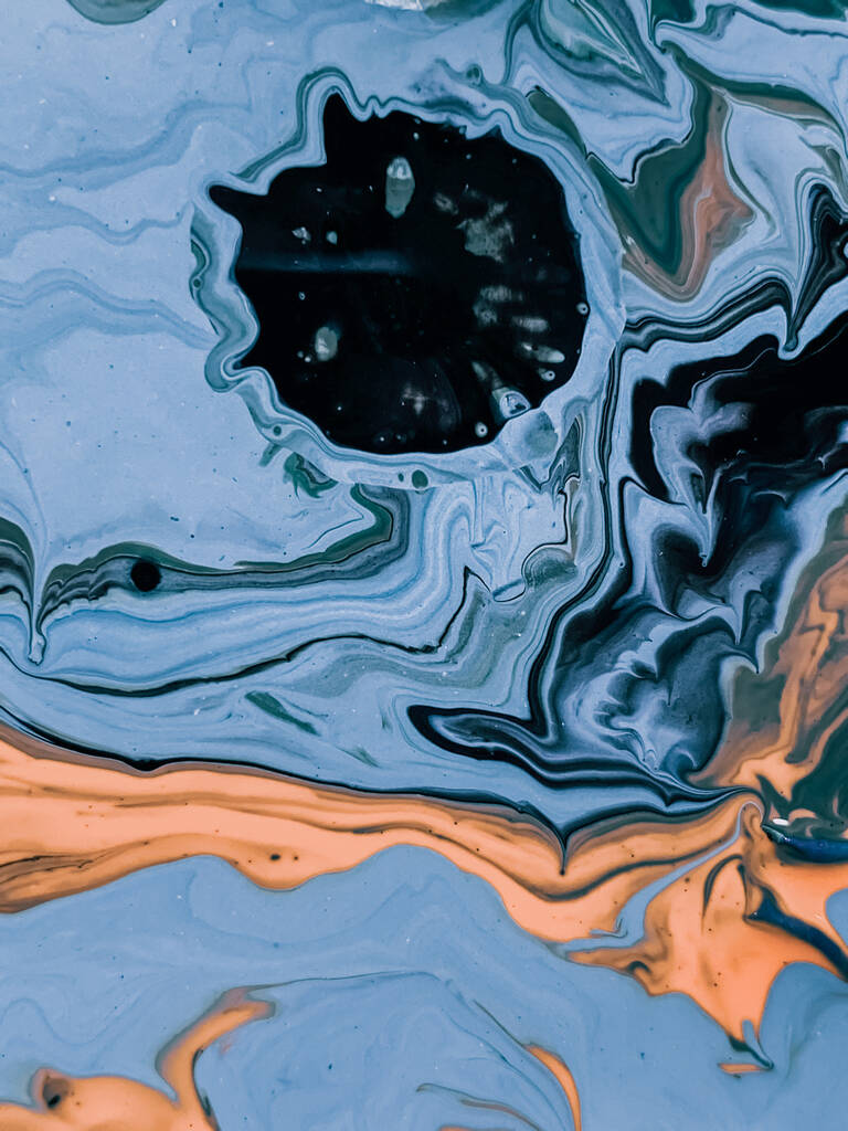 Вертикальный кадр абстрактной маслянистой живописи смешанного цвета - Фото, изображение
