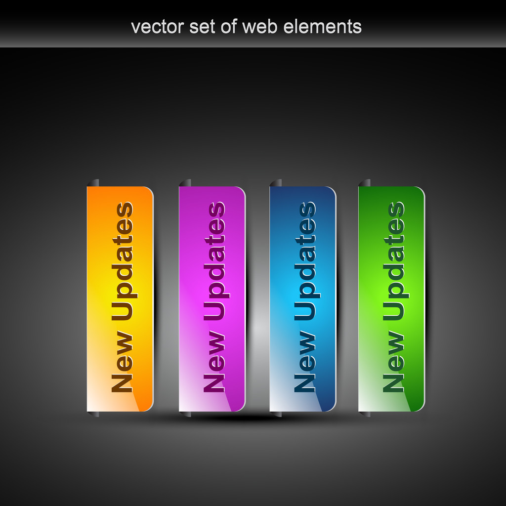 Eleganti pulsanti web colorati
 - Vettoriali, immagini