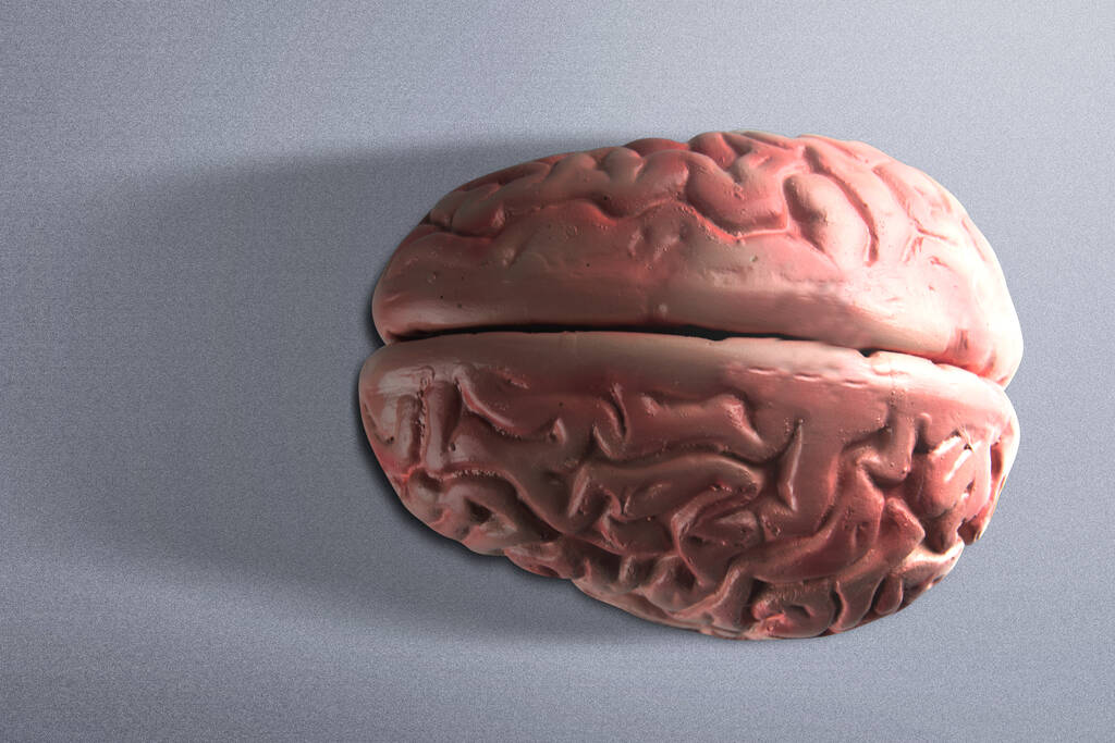 Siyah arka planı olan insan beyni. - Fotoğraf, Görsel