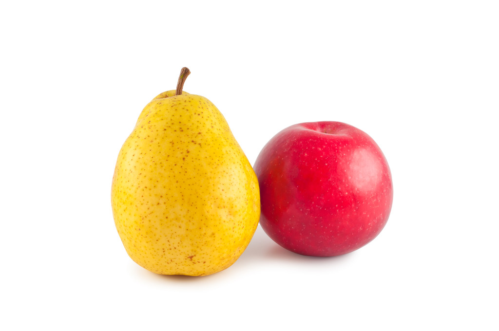 peren appel geïsoleerd op witte achtergrond. - Foto, afbeelding