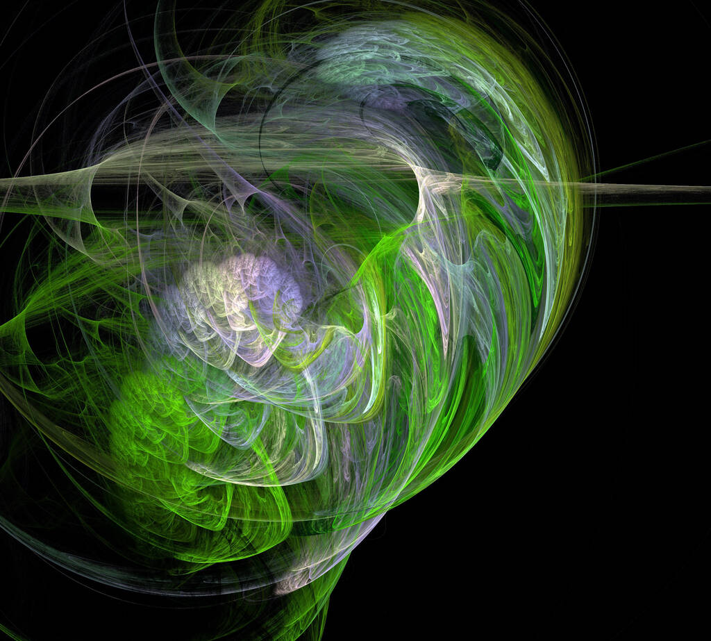 imagem de um fractal digital na cor preta - Foto, Imagem