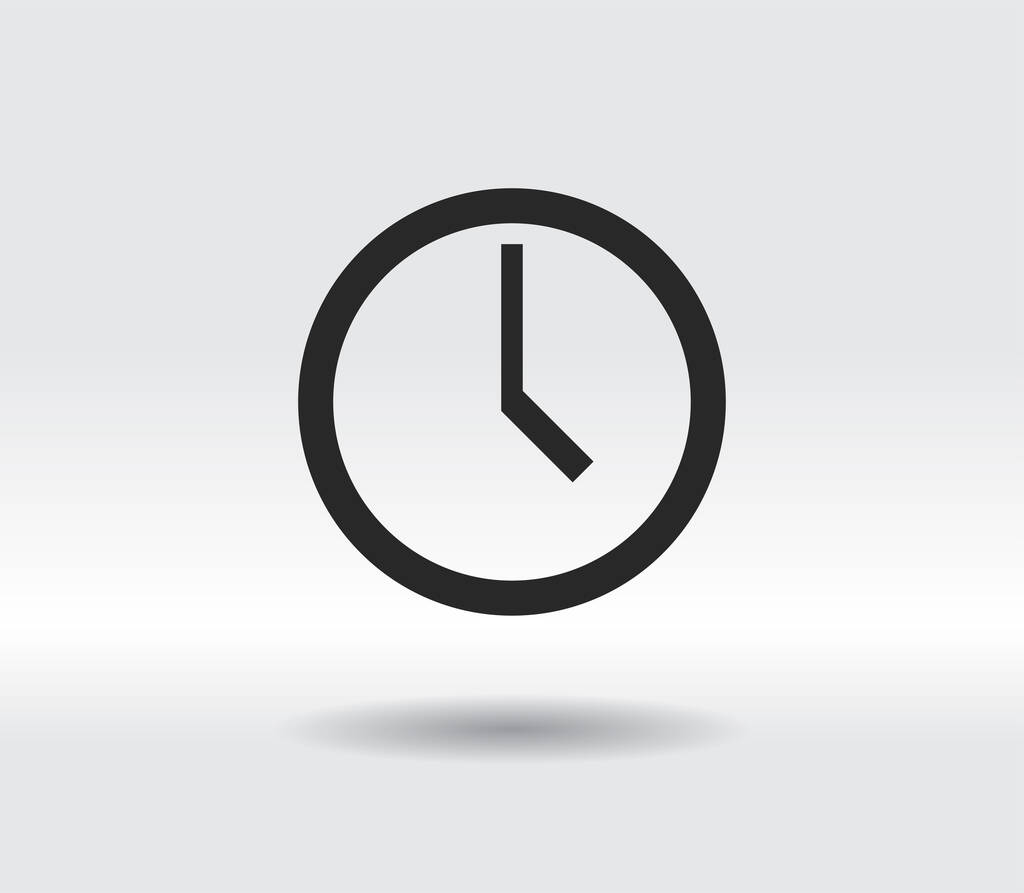 icona dell'orologio, illustrazione vettoriale. stile design piatto - Vettoriali, immagini
