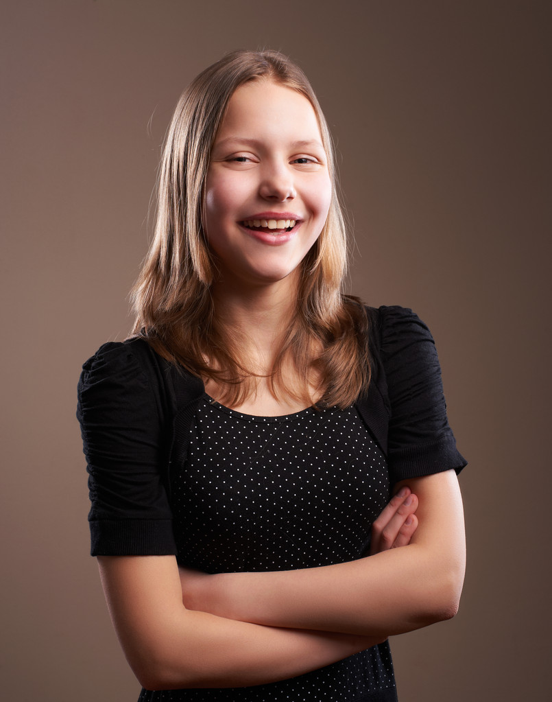 Pretty teenager girl laughing - Photo, Image