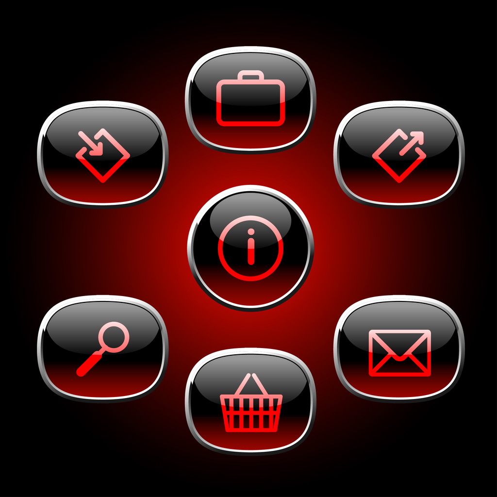 Red buttons - Vector, Image