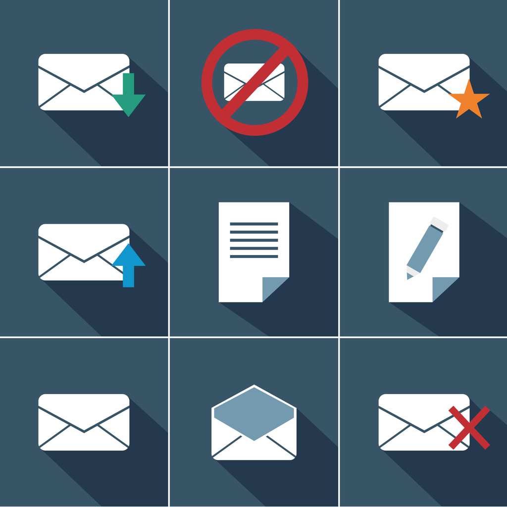 Mail-Symbole - Vektor, Bild