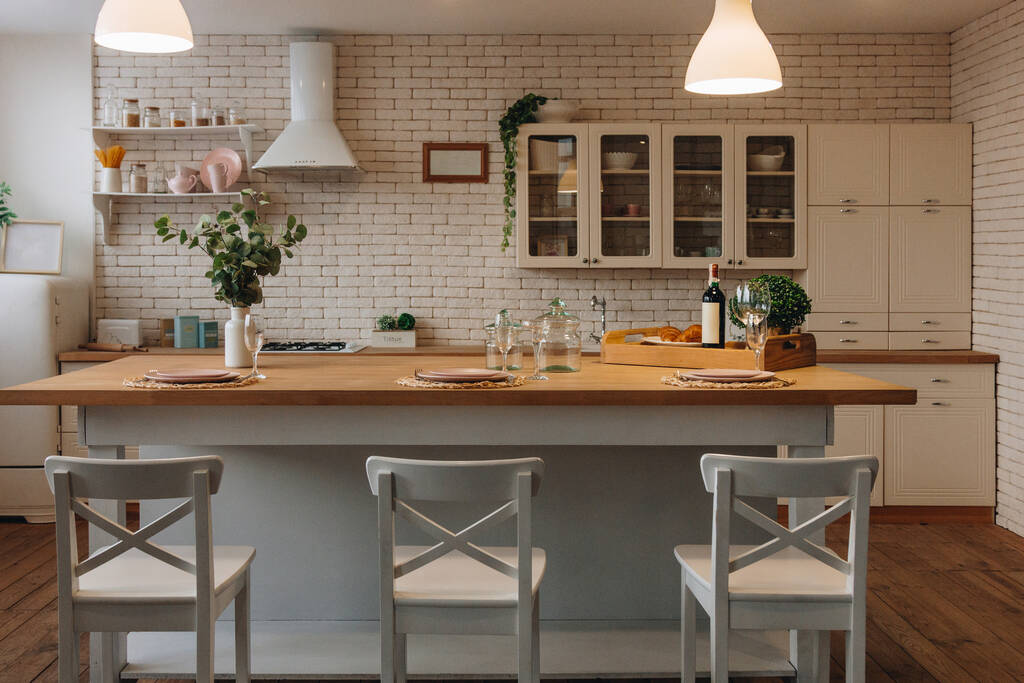 Moderne stijlvolle keuken interieur - Foto, afbeelding