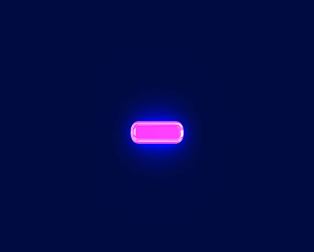 glans neon licht gloeiend glas gemaakt alfabet - minus (dash) geïsoleerd op donkere achtergrond, 3D illustratie van symbolen - Foto, afbeelding
