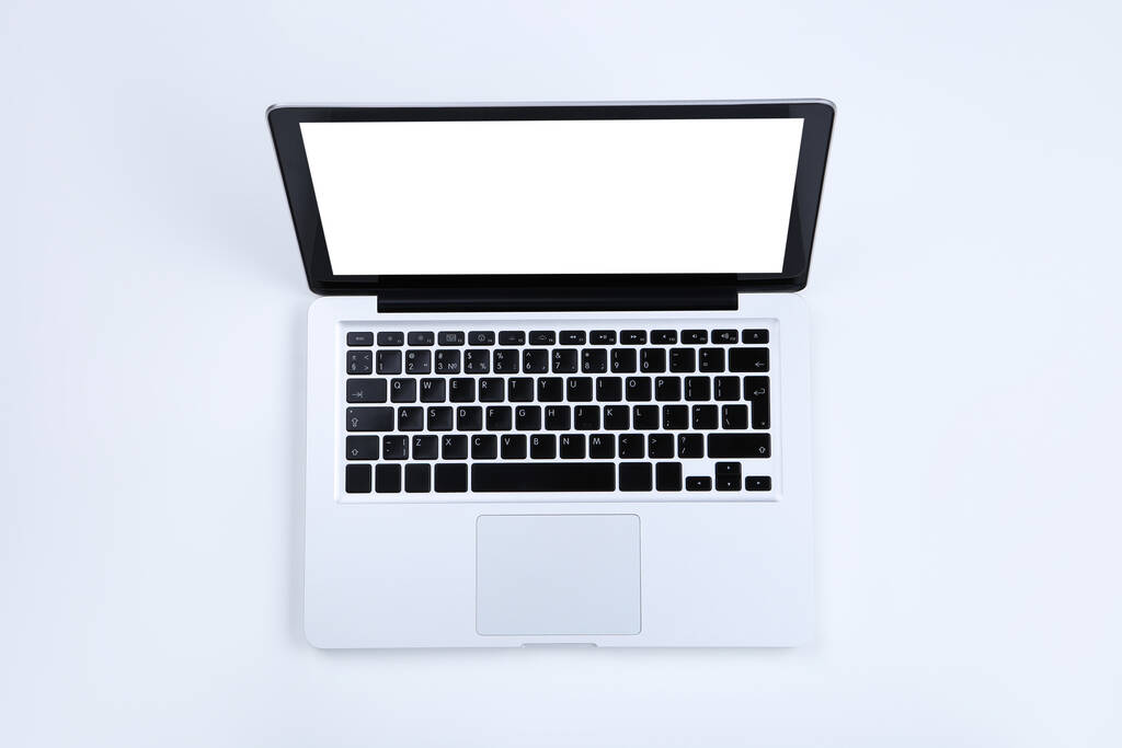 Computer portatile su sfondo grigio - Foto, immagini