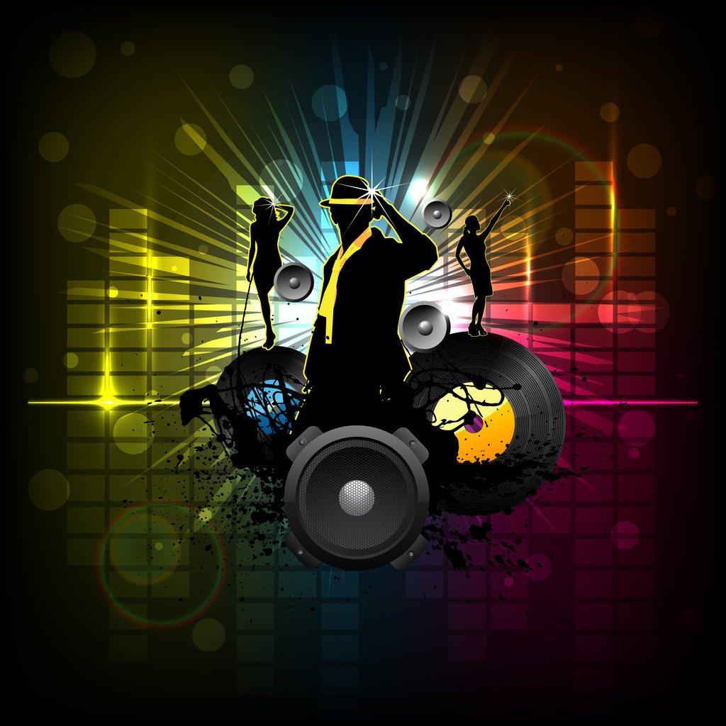 DJ Party Poster - Vector, Image