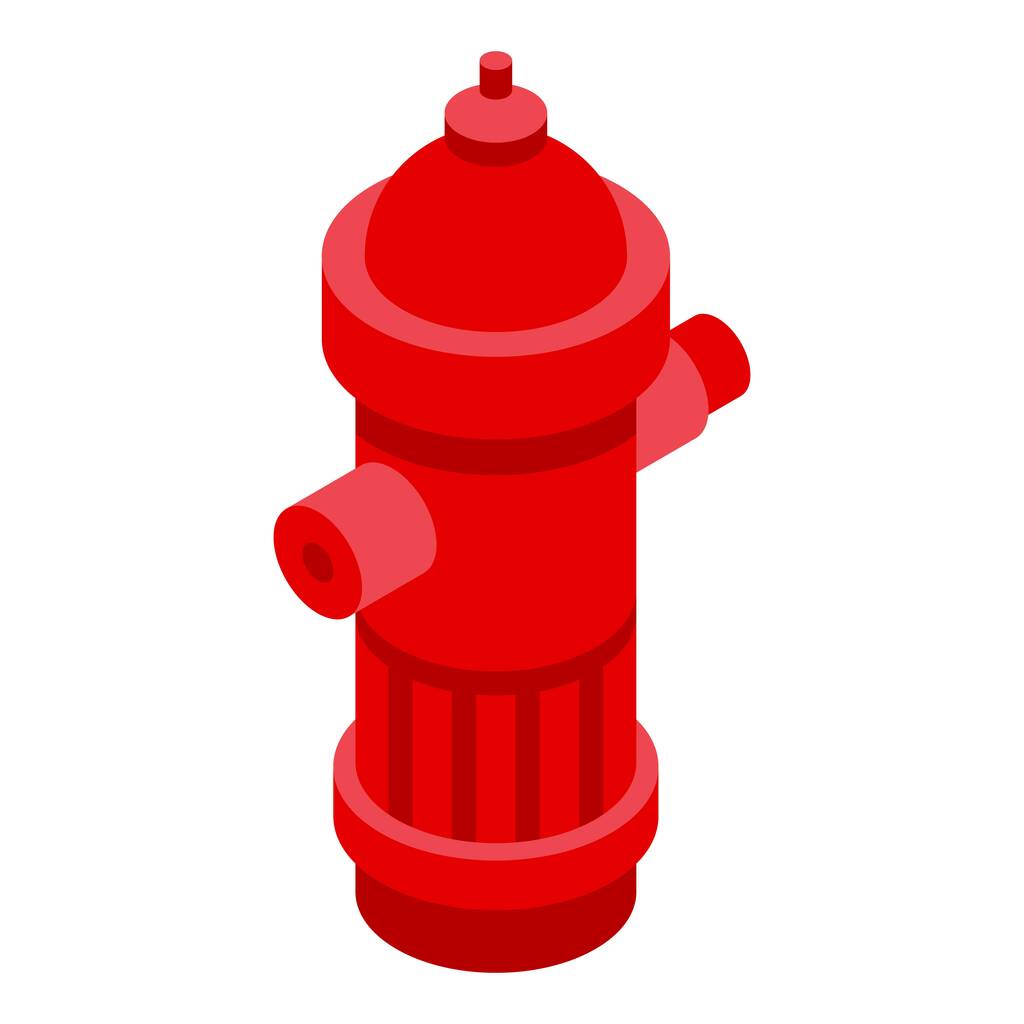 Rescuer water hydrant icon, isometric style - Vector, Image