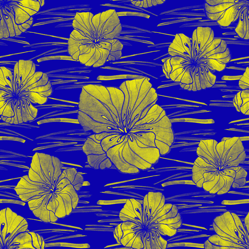 Hermoso patrón sin costuras con flores estilizadas acuarela. Estampado floral de verano. - Foto, imagen