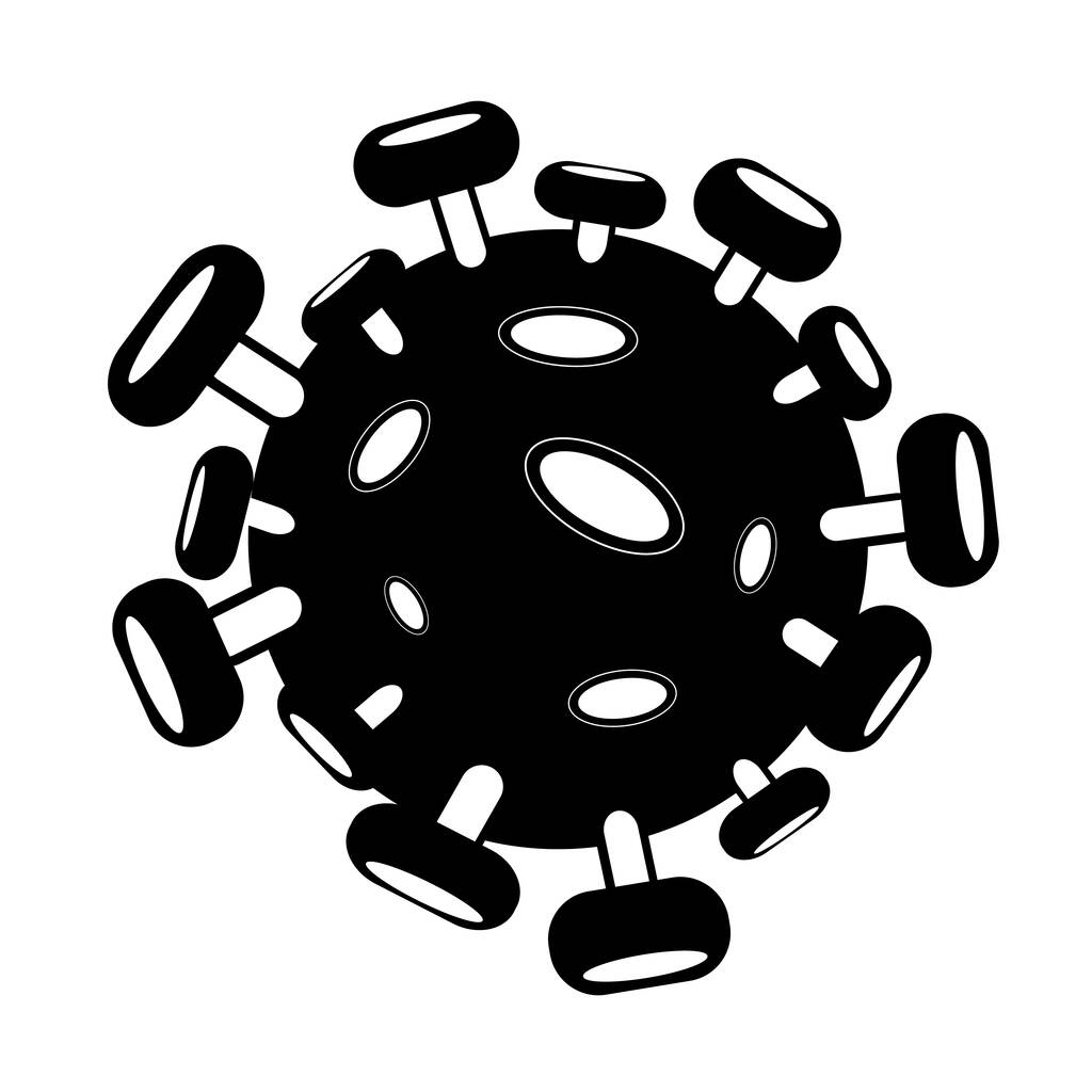 白のコロナウイルスイラストのベクター - ベクター画像