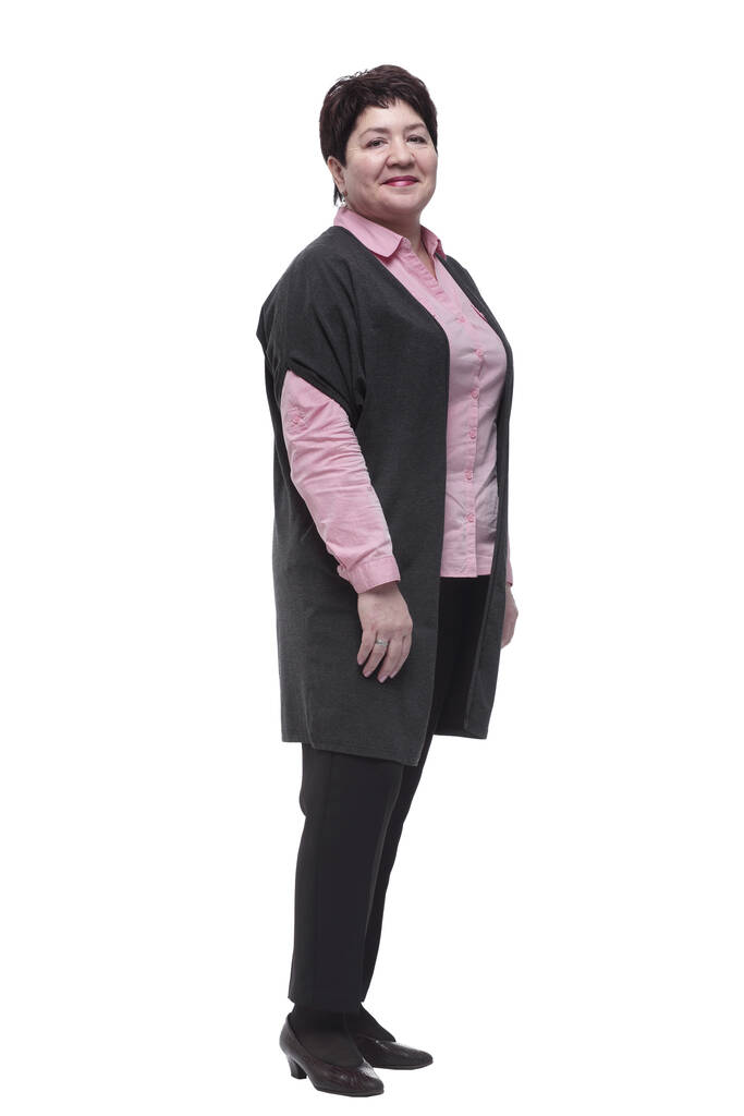 volledige lengte. volwassen zakenvrouw in casual kleding - Foto, afbeelding
