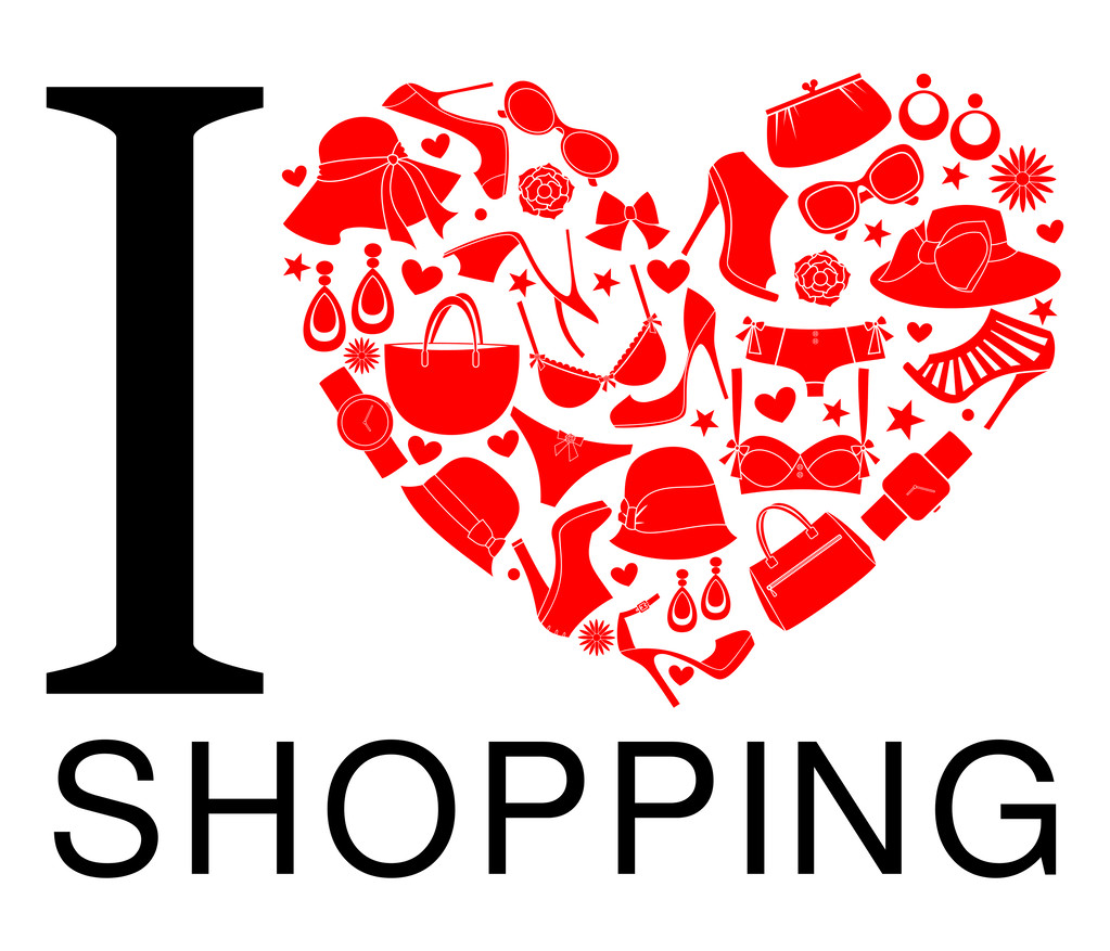 I Love Shopping - Vector, Image