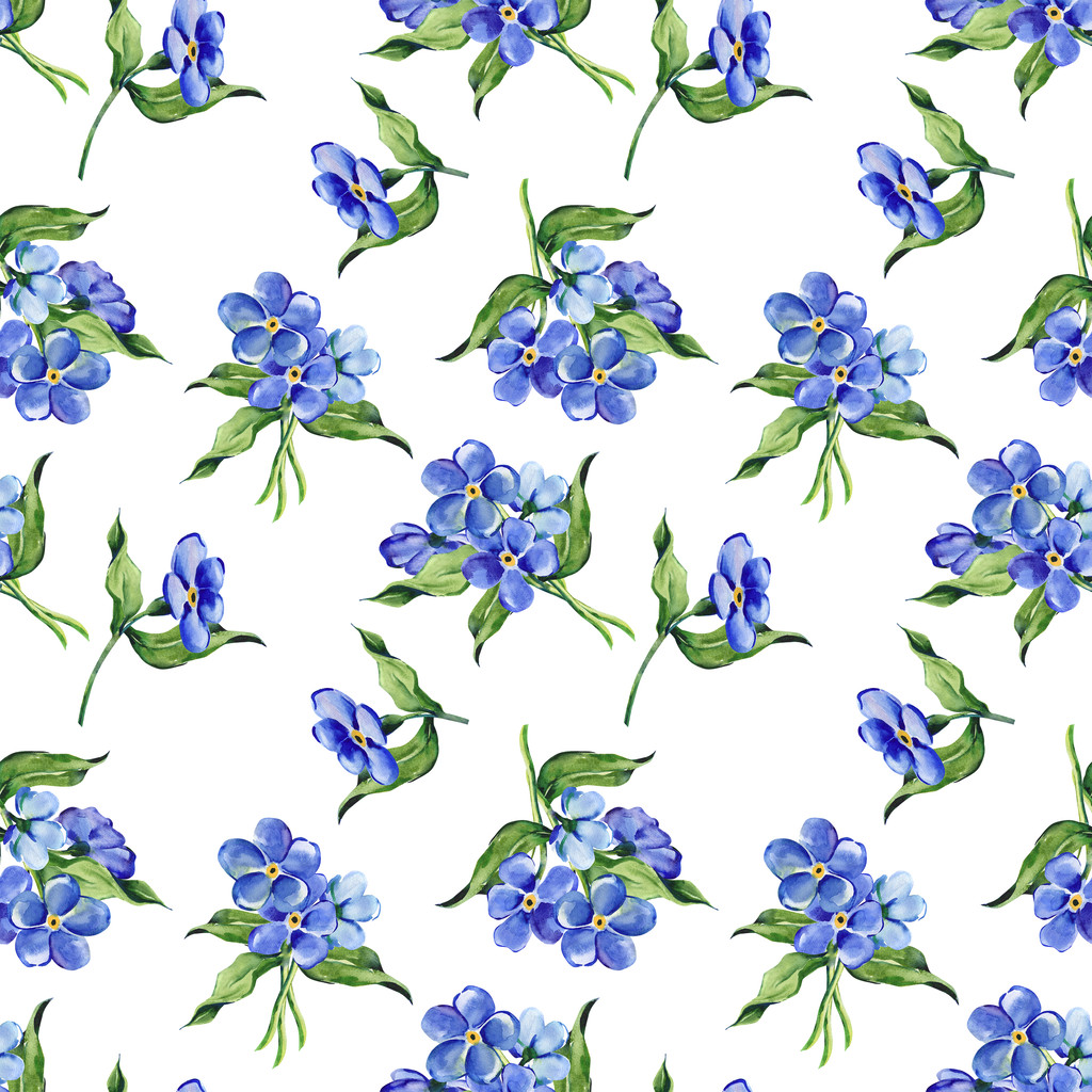 Forget-me-not Flowers Pattern - Photo, Image