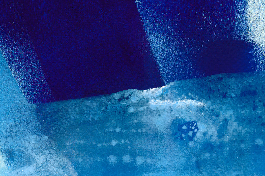 Pennellate astratte disegnate a mano blu acquerello - Foto, immagini